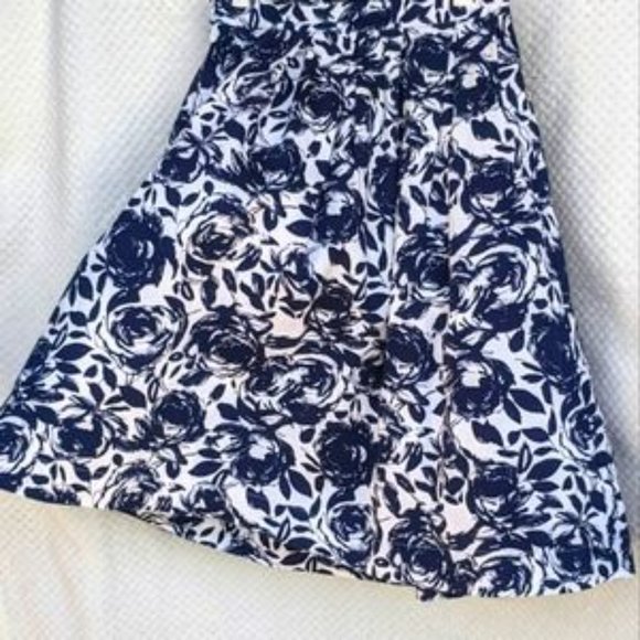 ON SALE TODAY HARP & DUBLIN  size 12/14 White & Navy blue Pleated Full Skirt - Picture 8 of 10